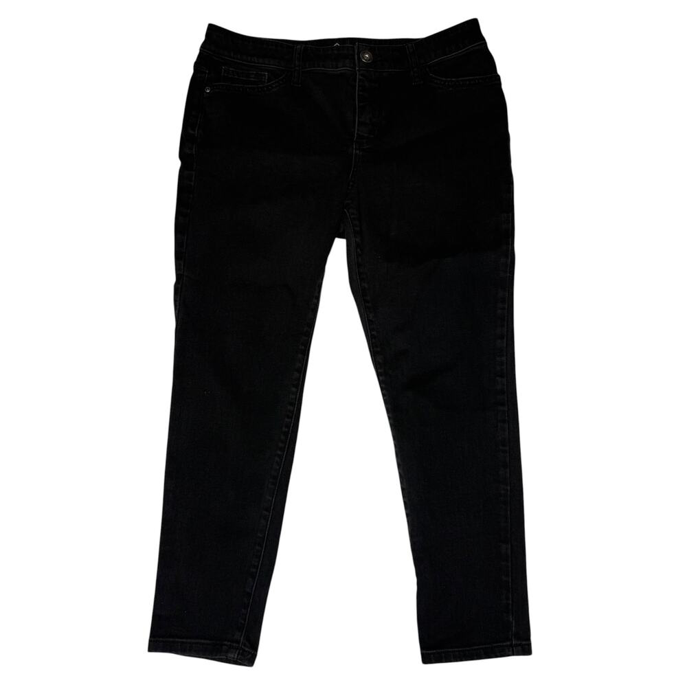 St. John's Bay Black Skinny Jeans Women's 10p Petite Stretch Denim Pants
